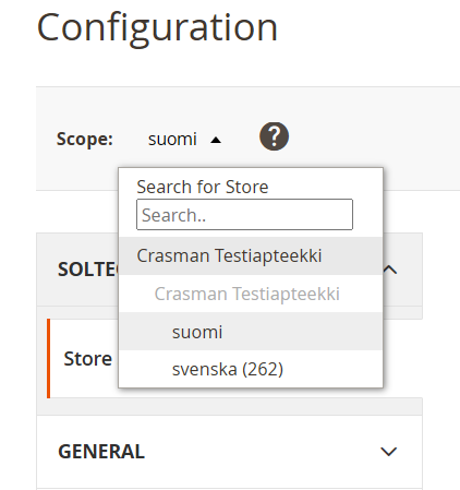 Kuvakaappaus Scope-asetuksen valinnasta